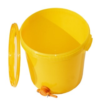 Contenitore per smielatura da 40 kg con valvola - giallo