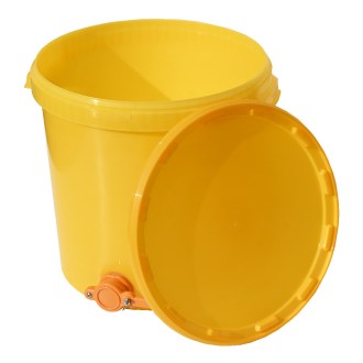 Contenitore per smielatura da 40 kg con valvola - giallo