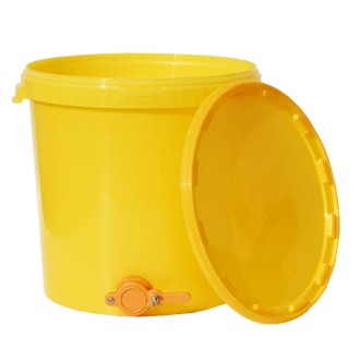 Contenitore per smielatura da 40 kg con valvola - giallo