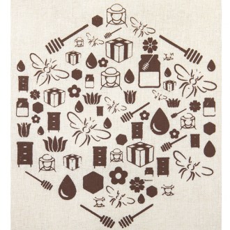 Sacchetto per vasetto di miele ApiSina con motivo Esagono