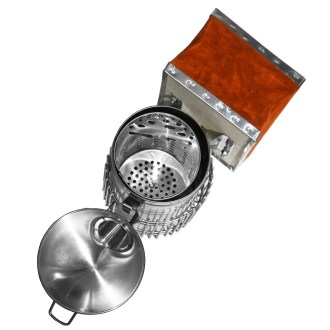 Affumicatore - grande - lungo - rotondo con ultra gabbia