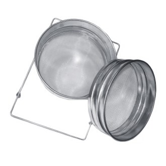 Filtro (setaccio) doppio rivestito in stagno 21 cm con manici