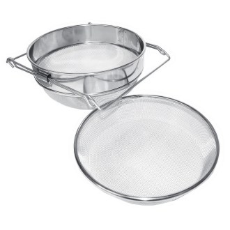Filtro (setaccio) a doppia parete in acciaio inox 24 cm con manici DE1