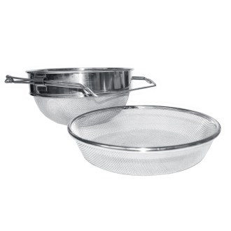 Filtro (setaccio) a doppia parete in acciaio inox 24 cm con manici DE1