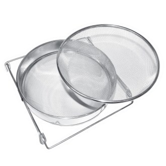 Filtro (setaccio) a doppia parete in acciaio inox 24 cm con manici DE1