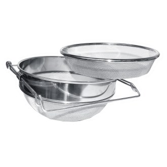Filtro (setaccio) a doppia parete in acciaio inox 24 cm con manici DE1
