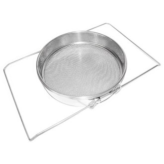Doppio filtro (setaccio) in acciaio inox 24 cm con impugnature DE 4