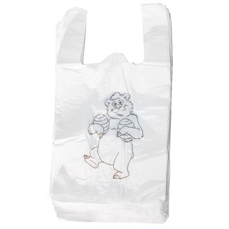 Sacchetti di plastica con manici - orsetto - 22 x 38 cm - 200 pezzi