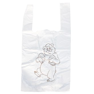 Sacchetti di plastica con manici - orsetto - 22 x 38 cm - 200 pezzi
