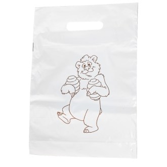 Sacchetti di plastica con orso 25×35 cm - 50 pezzi