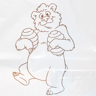 Sacchetti di plastica con orso 25×35 cm - 50 pezzi