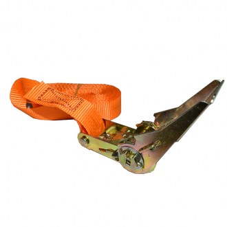 Cinghia di fissaggio - corta con cricchetto - monoblocco - 5m / 25mm - 500kg