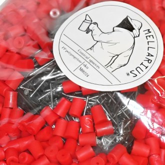 Distanziatori con chiodi - conici - 100 pezzi - Rosso