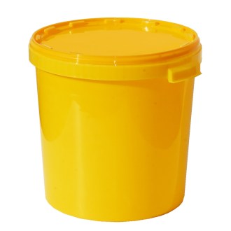 Secchiello per miele in plastica 40 kg / 33 l - giallo