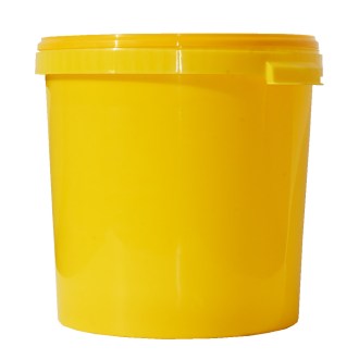 Secchiello per miele in plastica 40 kg / 33 l - giallo