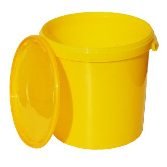 Secchiello per miele in plastica 40 kg / 33 l - giallo