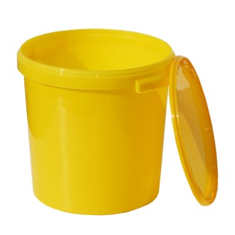 Secchiello per miele in plastica 40 kg / 33 l - giallo