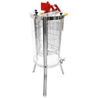 Smielatore Mellarius ProLine trasparente 3 favi manuale con manovella grande P40