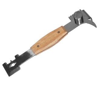 Distanziatore Mellarius 5 in 1 grande in acciaio inox con impugnatura in legno 28 cm