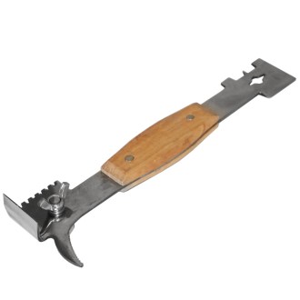 Distanziatore Mellarius 5 in 1 grande in acciaio inox con impugnatura in legno 28 cm