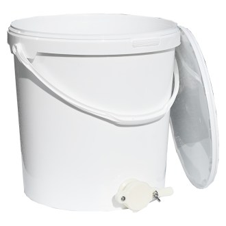 Contenitore per smielatura da 25 kg con valvola - bianco