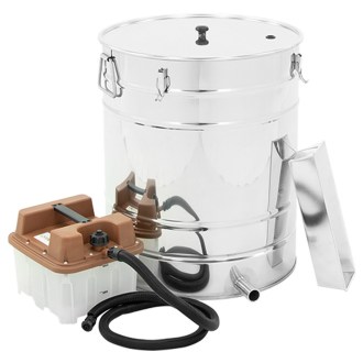 Fonditore di cera a barile 100l con generatore di vapore