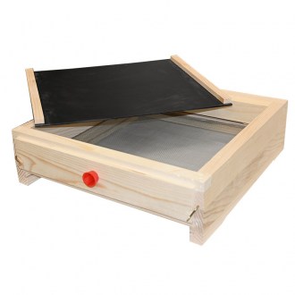 Fondo antivarroa completamente in rete - acciaio inox - arnia interamente in legno