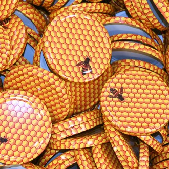Coperchio per vaso TO 82 - ape sul favo - 700 pezzi - scatola intera