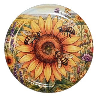 Capsula per vasetto TO 82 - Girasole dipinto 700 pz - scatola intera - HOJ4