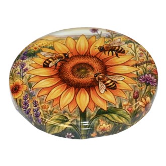 Capsula per vasetto TO 82 - Girasole dipinto - HOJ4
