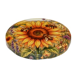Capsula per vasetto TO 82 - Girasole dipinto 700 pz - scatola intera - HOJ4