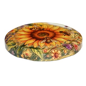 Capsula per vasetto TO 82 - Girasole dipinto - HOJ4