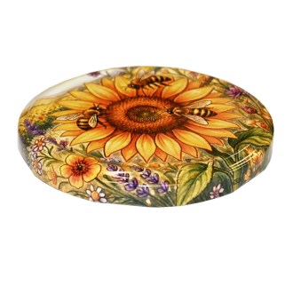 Capsula per vasetto TO 82 - Girasole dipinto 700 pz - scatola intera - HOJ4