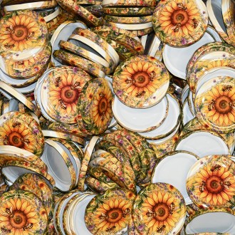 Capsula per vasetto TO 82 - Girasole dipinto 700 pz - scatola intera - HOJ4