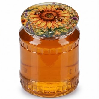 Capsula per vasetto TO 82 - Girasole dipinto - HOJ4