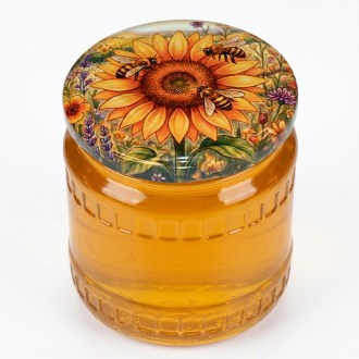 Capsula per vasetto TO 82 - Girasole dipinto - HOJ4