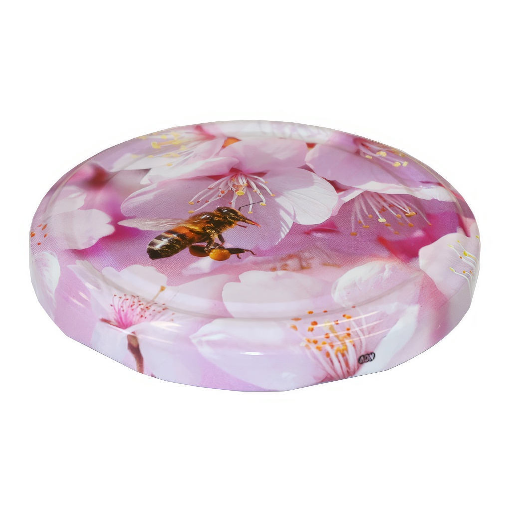 Coperchio per barattolo TO 82 - fiore rosa - HO11