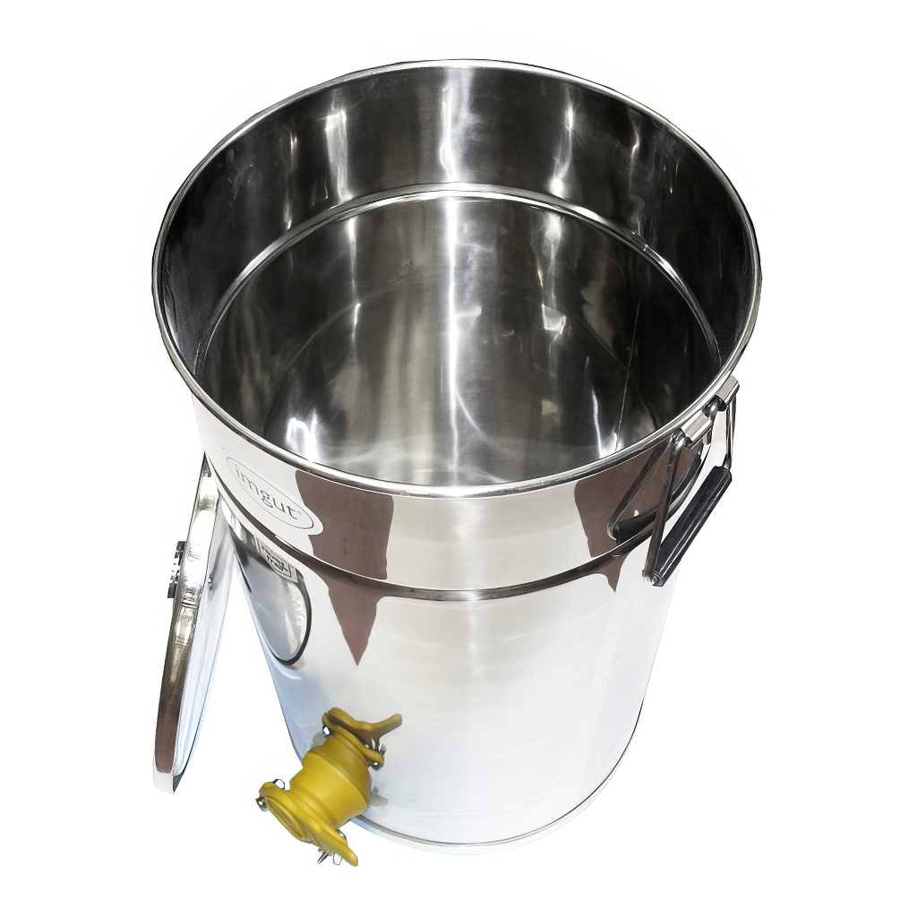Contenitore in acciaio inox per smielatura 50 kg - con rubinetto in plastica
